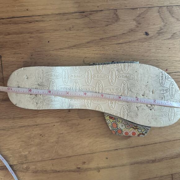 Dr. Scholls Original 10? Exercise Sandals Clogs Floral Daisy Wooden Sole Boho - Picture 16 of 16
